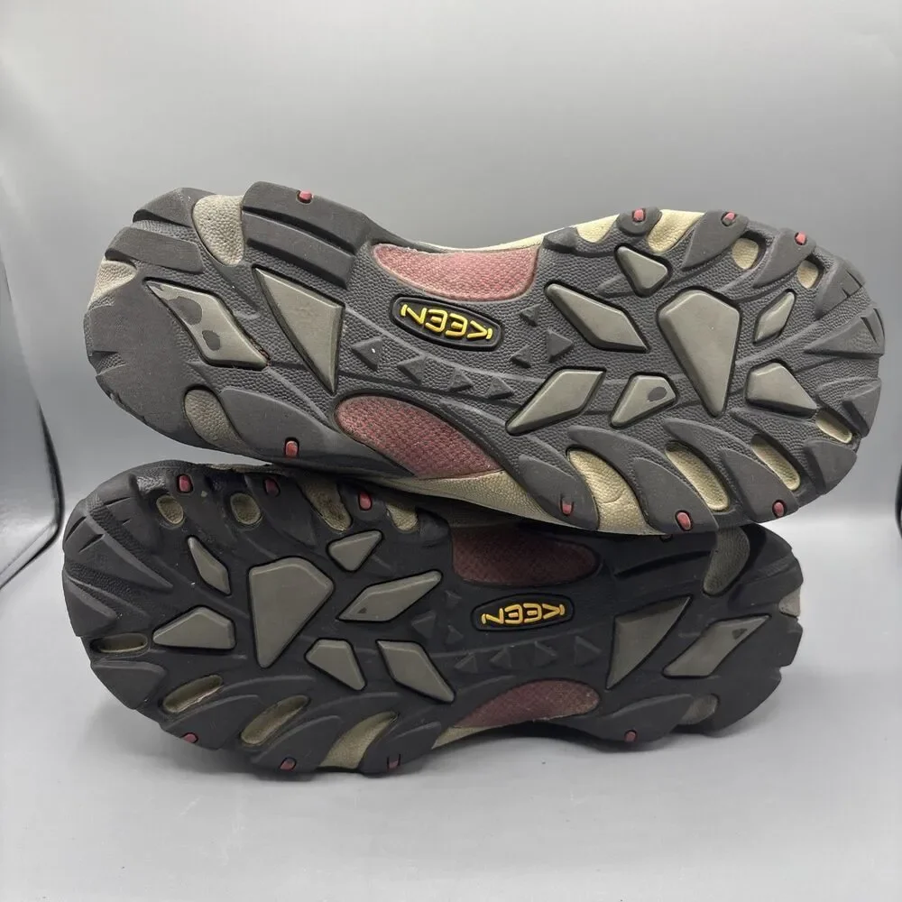 KEEN vOYAGER Hiking Boots Mens 9.5   Trail Outdoor Leather Brown Work